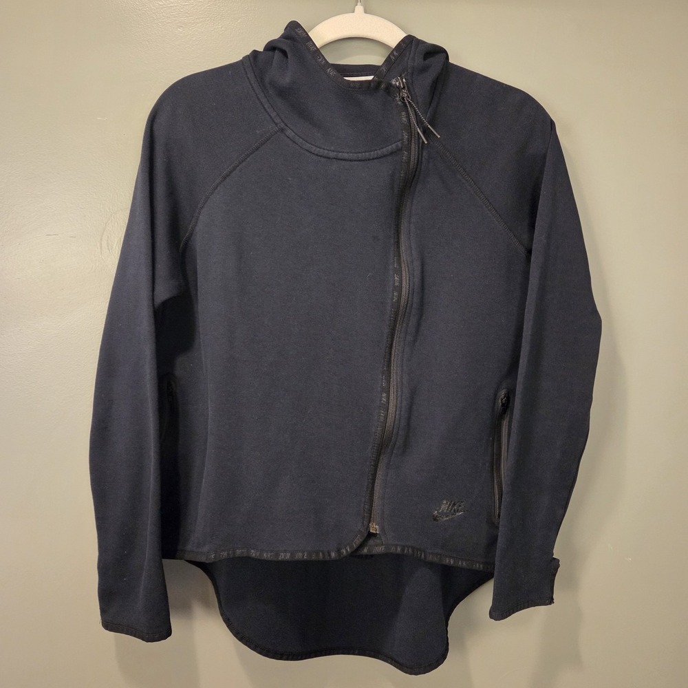 Nike Tech Fleece Full Zip Cape Hoodie Active Cybergoth, Women's Size S, Black
